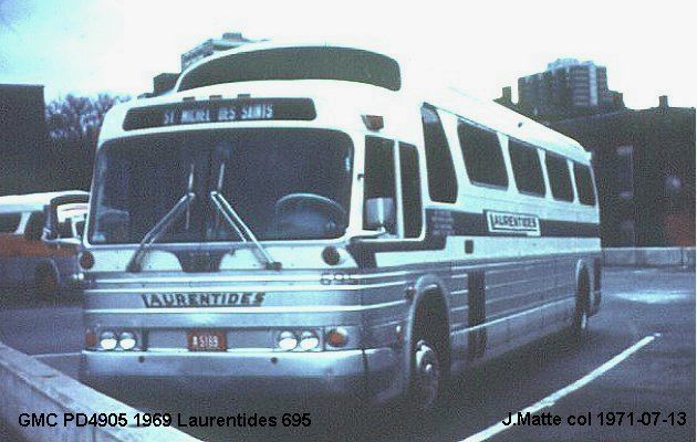 BUS/AUTOBUS: GMC PD4905 1969 Laurentide