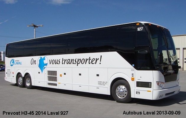 BUS/AUTOBUS: Prevost H3-45 2014 Autobus Laval