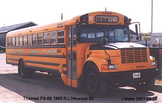 BUS/AUTOBUS: Thomas FS-65 1993  L Heureux