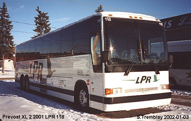 BUS/AUTOBUS: Prevost XL-2 2001 LPR Dostie