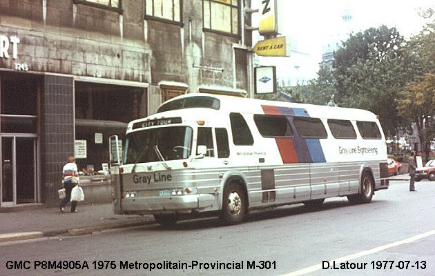 BUS/AUTOBUS: GMC P8M4905A 1975 Metropolitain Provincial