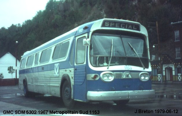 BUS/AUTOBUS: GMC SDM4517 1967 Metropolitain-Sud
