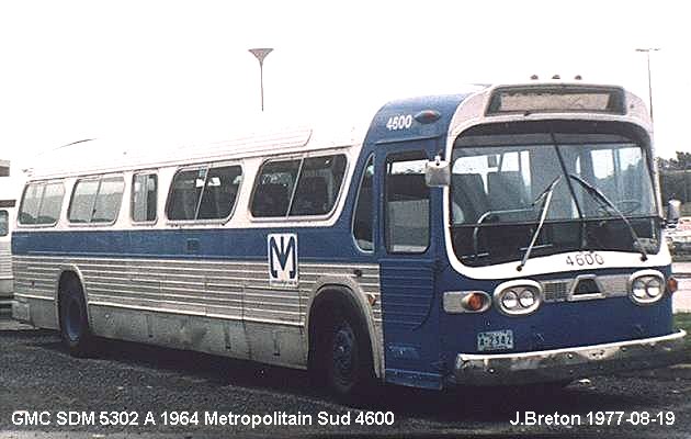 BUS/AUTOBUS: GMC SDM5302A 1964 Metropolitain-Sud