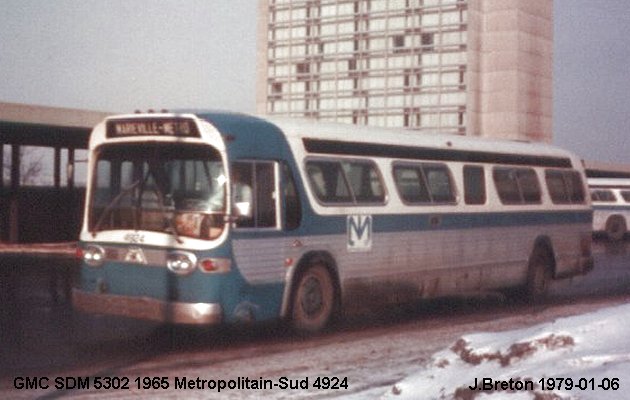 BUS/AUTOBUS: GMC SDM5302 1965 Metropolitain-Sud