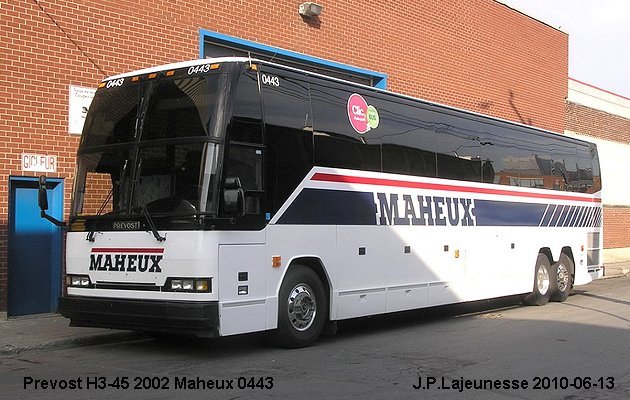 BUS/AUTOBUS: Prevost H3-45 2002 Maheux
