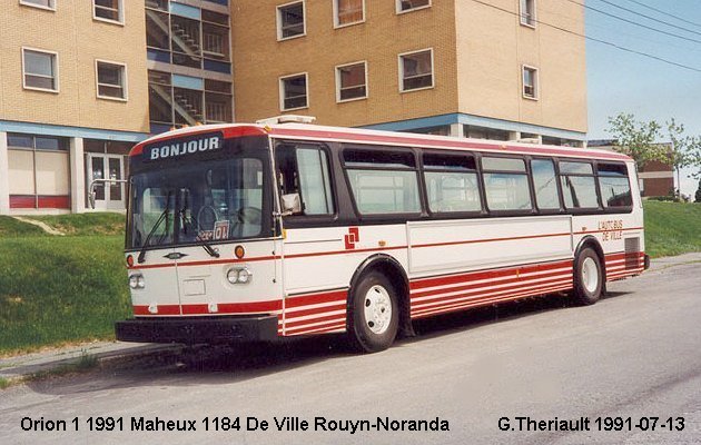 BUS/AUTOBUS: Orion I 1991 Maheux