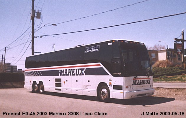 BUS/AUTOBUS: Prevost H3-45 2003 Maheux