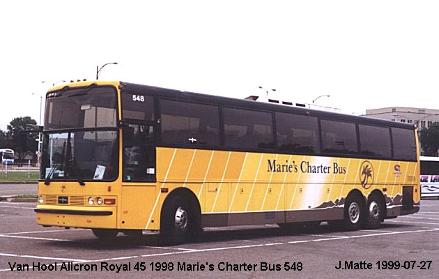 BUS/AUTOBUS: Van Hool Alicron Royal 45 1998 Marie S Charter Tours
