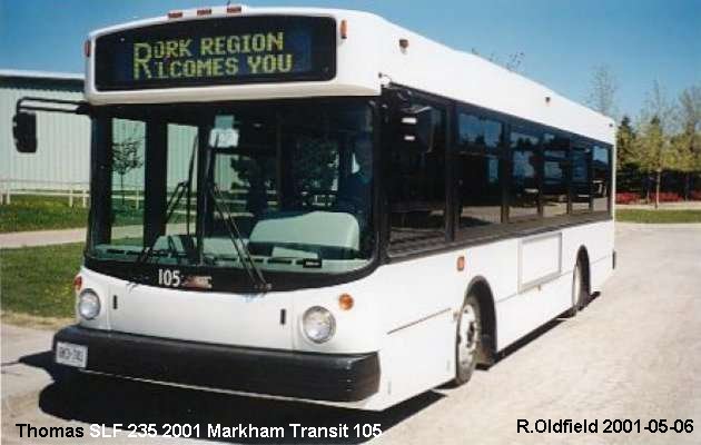 BUS/AUTOBUS: Thomas SLF 35 2001 Markham Transit