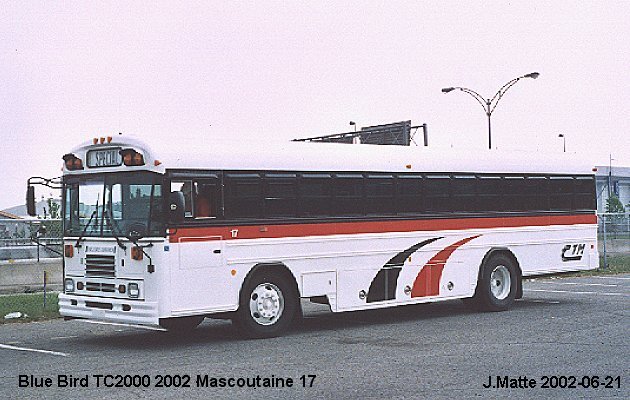 BUS/AUTOBUS: Blue Bird TC 2000 2002 Maskoutaine Transport