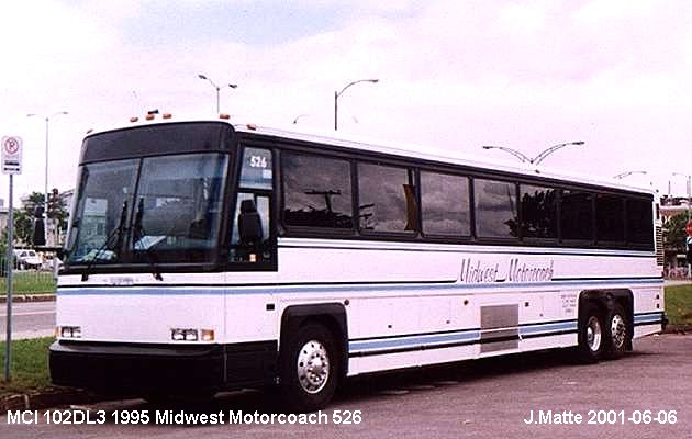 BUS/AUTOBUS: MCI MC 102 DL 3 1995 Midwest Motorcoach