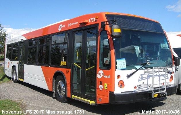 BUS/AUTOBUS: Novabus LFS 2017 Mississauga Transit