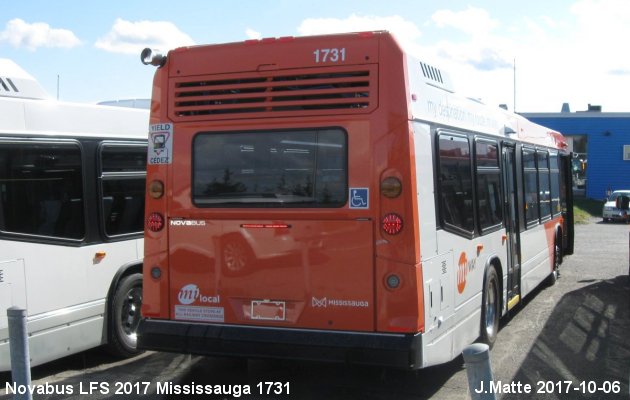 BUS/AUTOBUS: Novabus LFS 2017 Mississauga Transit