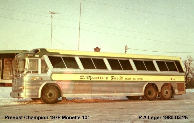 BUS/AUTOBUS: Prevost Champion 1978 Monette