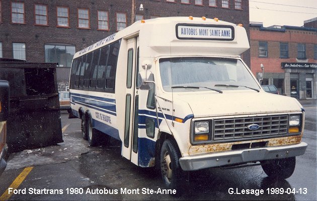 BUS/AUTOBUS: Startran Midsize 1980 Mont Ste-Anne