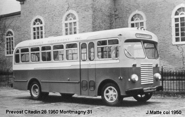 BUS/AUTOBUS: Prevost Urbain 1950 Montmagny Inc. Autobus