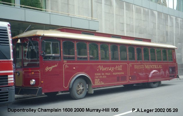 BUS/AUTOBUS: Dupontrolley Champlain 1608 2000 Murray-Hill