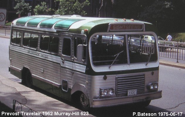 BUS/AUTOBUS: Prevost Travelair 1962 Murray-Hill