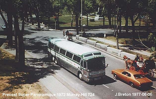 BUS/AUTOBUS: Prevost Super Panoramique 1972 Murray Hill