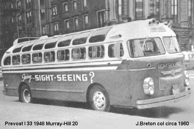 BUS/AUTOBUS: Prevost I 33 1948 Murray Hill