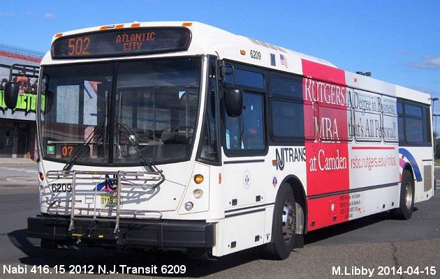 BUS/AUTOBUS: NABI 416.15 2012 NJ Transit