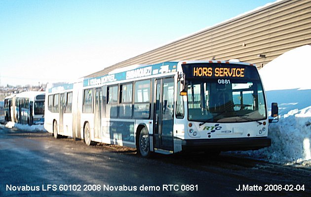 BUS/AUTOBUS: Novabus LFS 60102 2008 Novabus