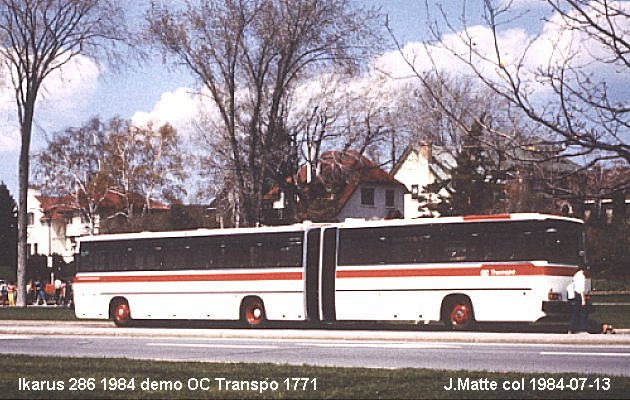 BUS/AUTOBUS: Ikarus 286 1984 OC Transpo