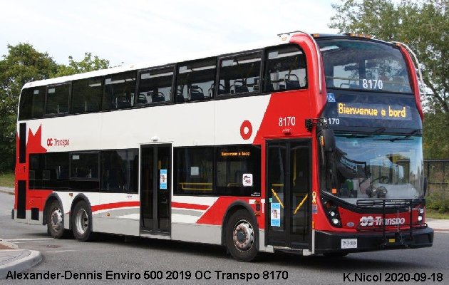 BUS/AUTOBUS: Alexander-Dennis Enviro 500 2019 OC Transpo