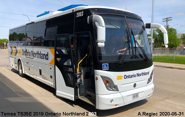BUS/AUTOBUS: Temsa TS35E 2019 Ontario Northland
