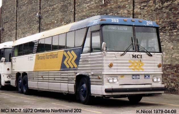 BUS/AUTOBUS: MCI MC-7 1972 Ontario Northland
