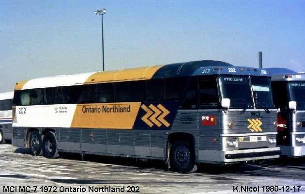 BUS/AUTOBUS: MCI MC-7 1972 Ontario Northland