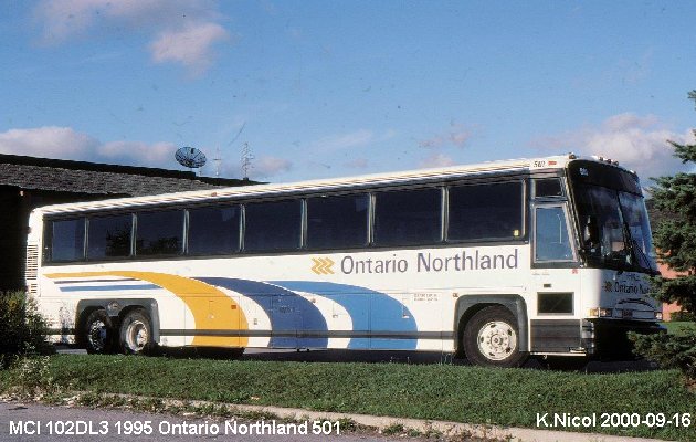 BUS/AUTOBUS: MCI 102DL3 1995 Ontario Northland