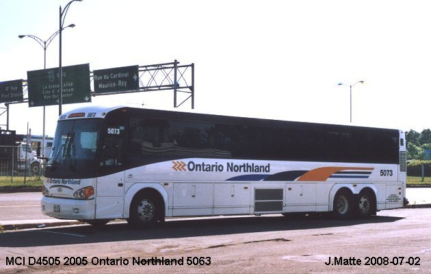 BUS/AUTOBUS: MCI D4505 2005 Ontario Northland