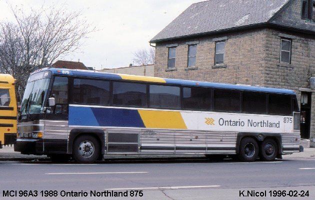 BUS/AUTOBUS: MCI MC-9 1988 Ontario Northland