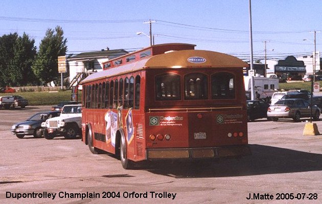 BUS/AUTOBUS: Dupontrolley Champlain 1608 2004 Orford
