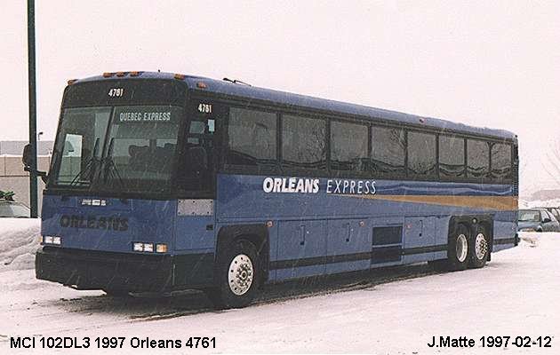 BUS/AUTOBUS: MCI 102DL3 1997 Orleans