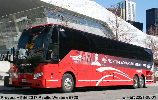 BUS/AUTOBUS: Prevost H3-45 2017 Pacific Western
