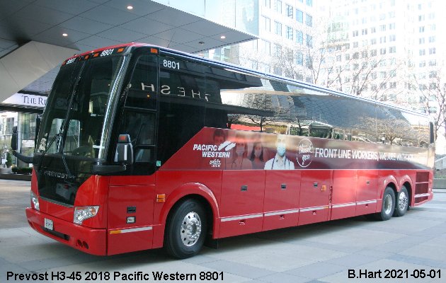 BUS/AUTOBUS: Prevost H3-45 2018 Pacific Western