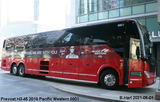 BUS/AUTOBUS: Prevost H3-45 2018 Pacific Western