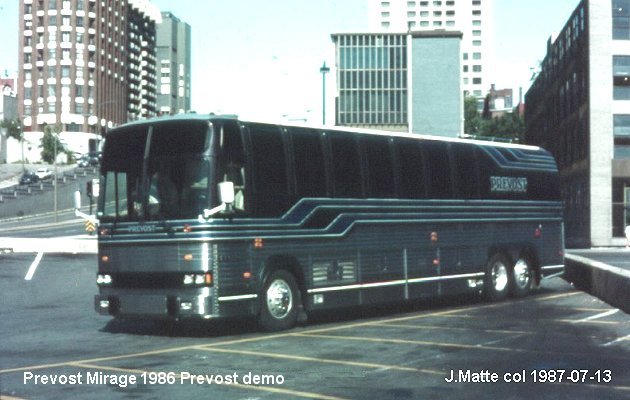 BUS/AUTOBUS: Prevost Mirage 1986 Prevost