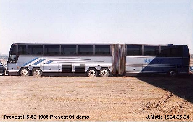 BUS/AUTOBUS: Prevost H5-60 1986 Prevost