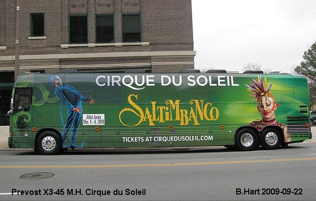 BUS/AUTOBUS: Prevost X3-45 2007 Cirque Du Soleil