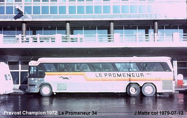 BUS/AUTOBUS: Prevost Champion 1972 Promeneur