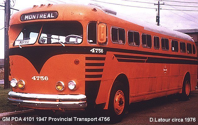 BUS/AUTOBUS: GMC PDA 4101 1947 Provincial