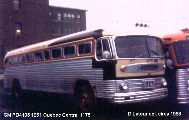 BUS/AUTOBUS: GMC PD4103 1951 Quebec Central