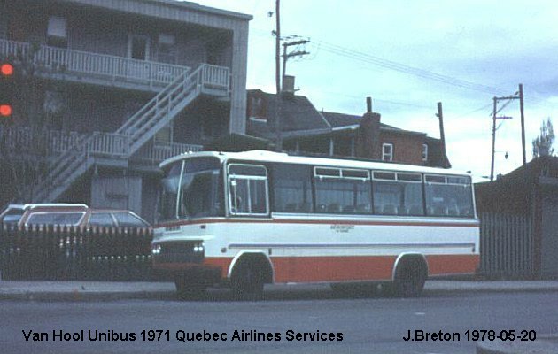 BUS/AUTOBUS: Van Hool Unibus 1971 Quebec Airlines Services