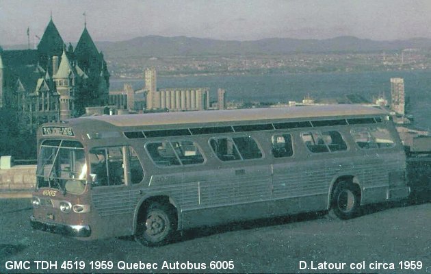 BUS/AUTOBUS: GMC TDH4519 1959 Quebec Autobus