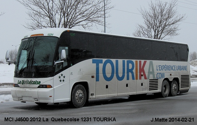 BUS/AUTOBUS: MCI J4500 2012 Quebecoise
