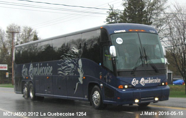 BUS/AUTOBUS: MCI J4500 2012 Quebecoise