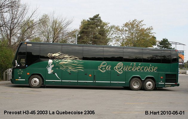 BUS/AUTOBUS: Prevost H3-45 2003 Quebecoise
